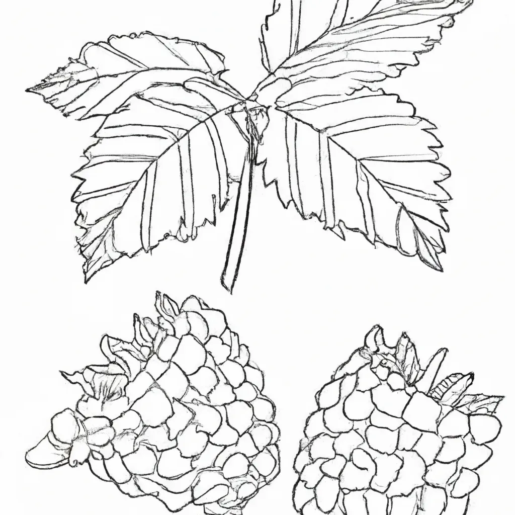 Atividade infantil de desenho framboesa