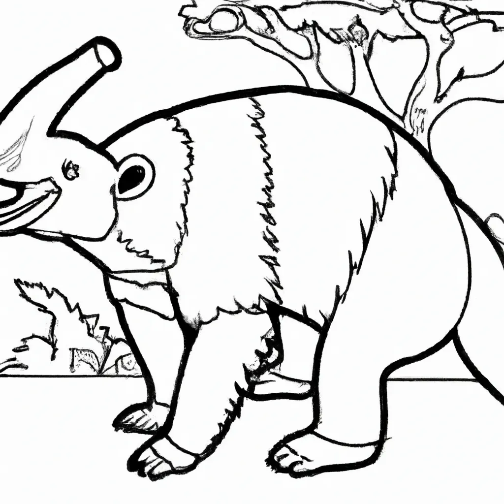 Atividade infantil de desenho tamandua pt br