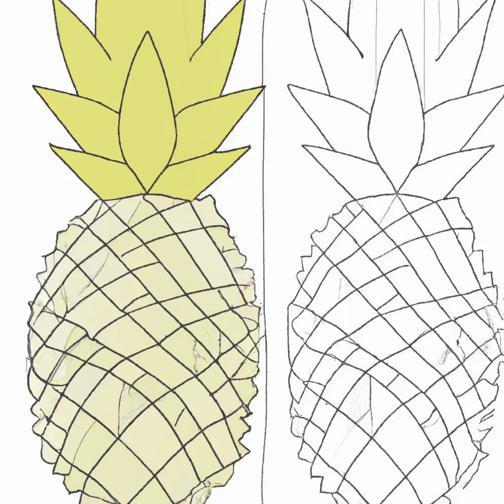 Atividade infantil de desenhos abacaxi divertidos