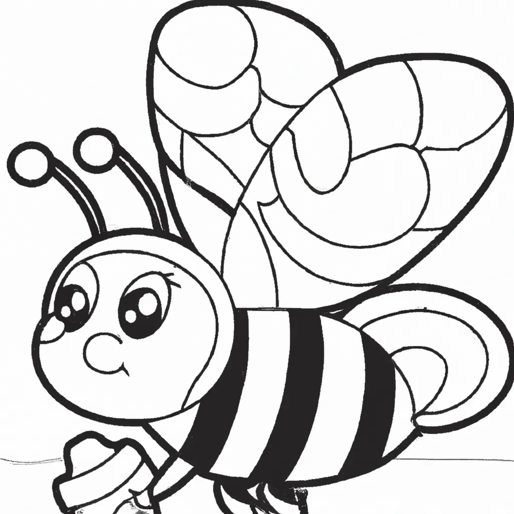 Atividade infantil de desenhos abelha arte infantil