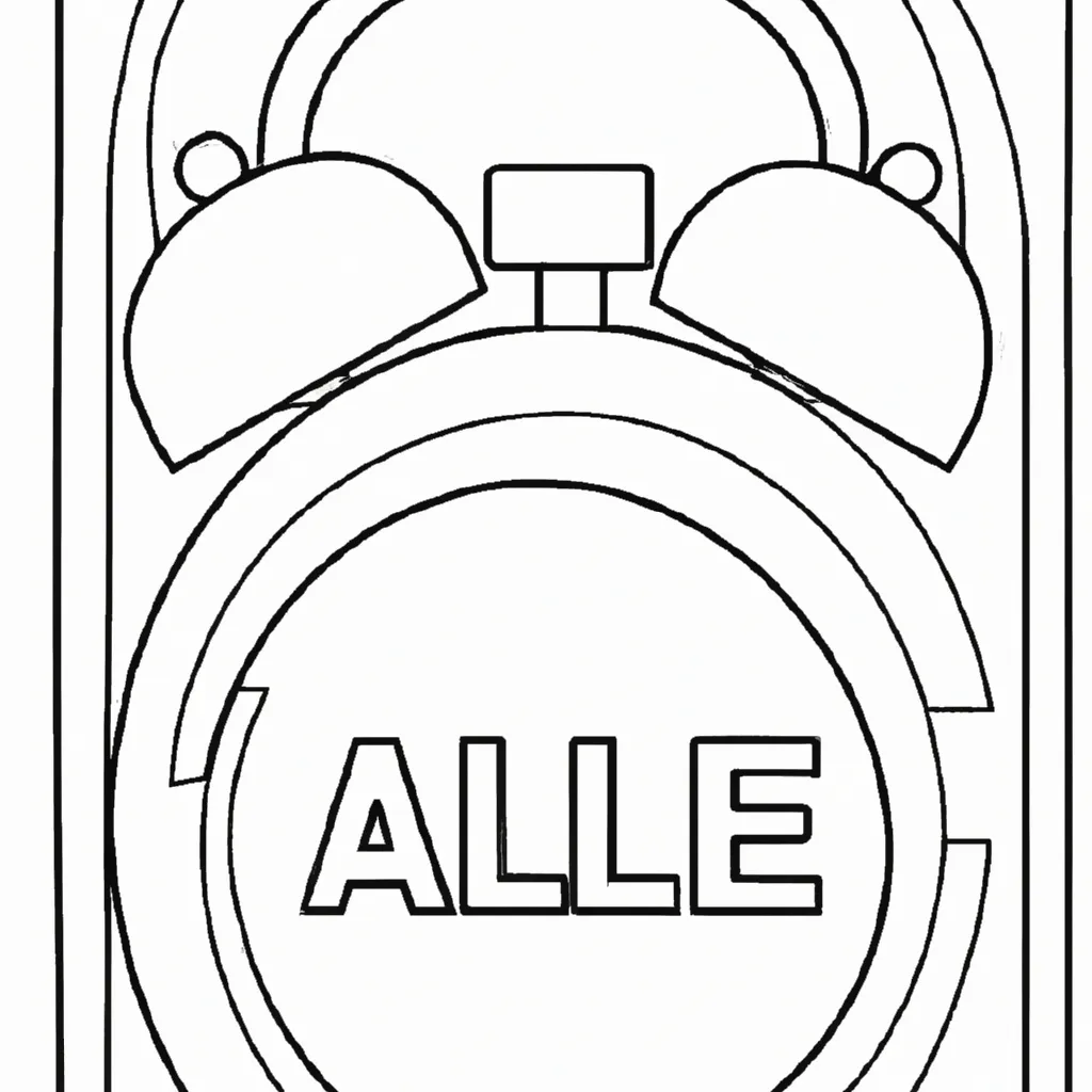 Atividade infantil de desenhos alarme sinalizacao visual