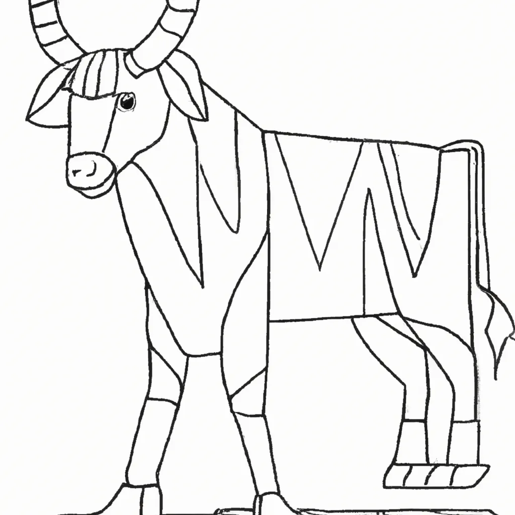 Atividade infantil de desenhos anta arte animal linda