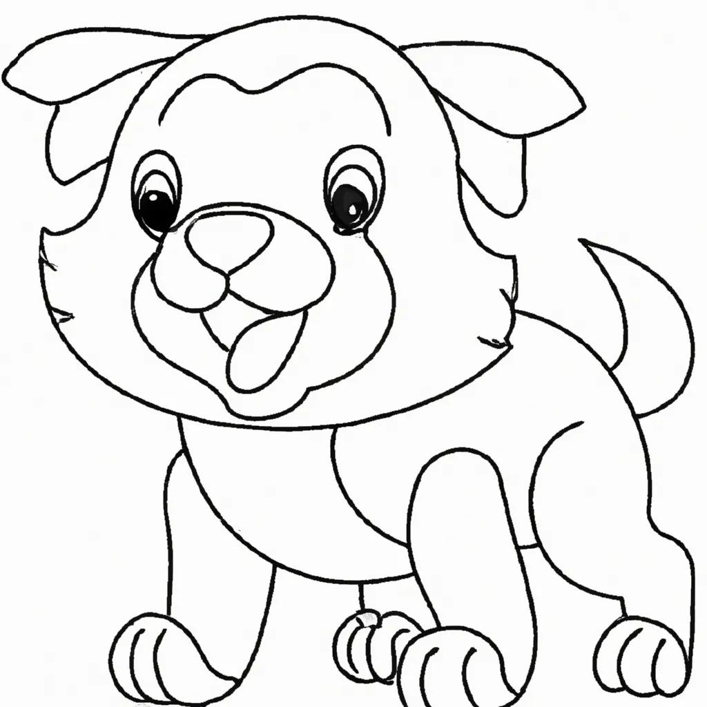 Desvende o Desenho de Cachorro para Colorir e Surpreenda-se! Atividade infantil de desenhos cachorro 1