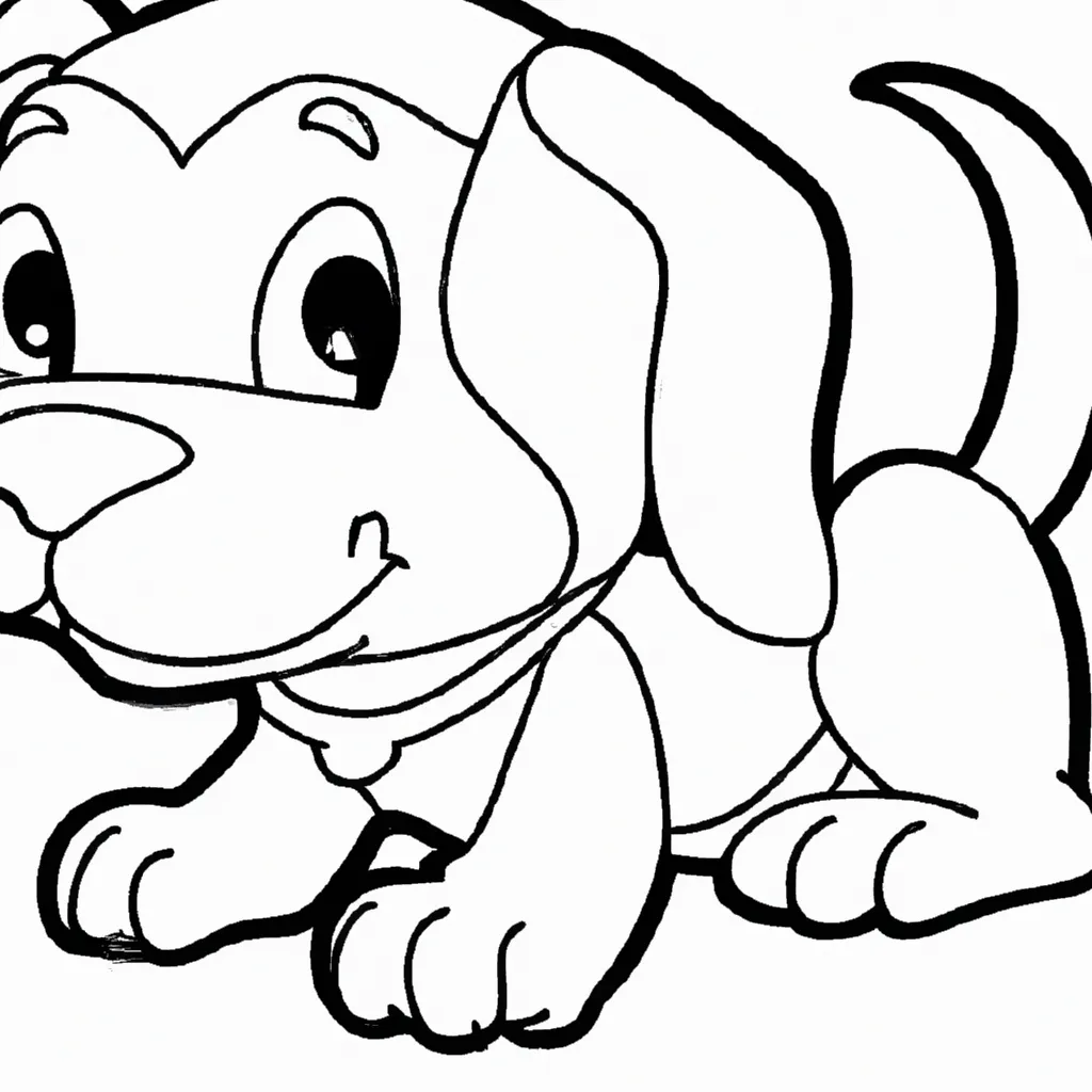 Atividade infantil de desenhos cachorro