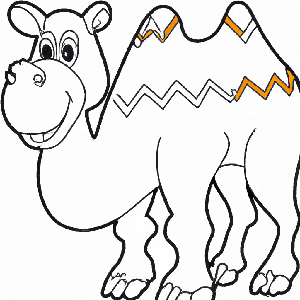 Atividade infantil de desenhos camelo