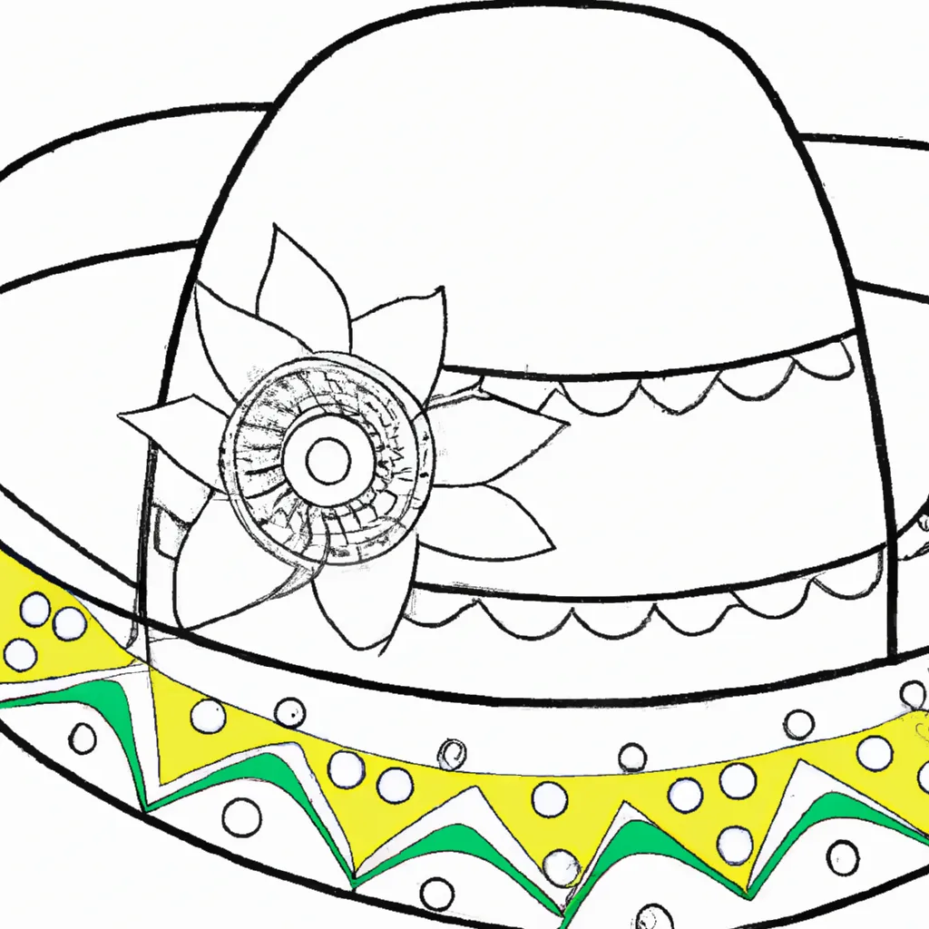 Atividade infantil de desenhos chapeu
