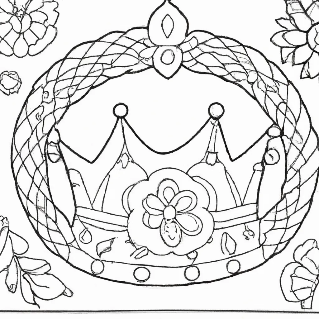 Atividade infantil de desenhos coroa