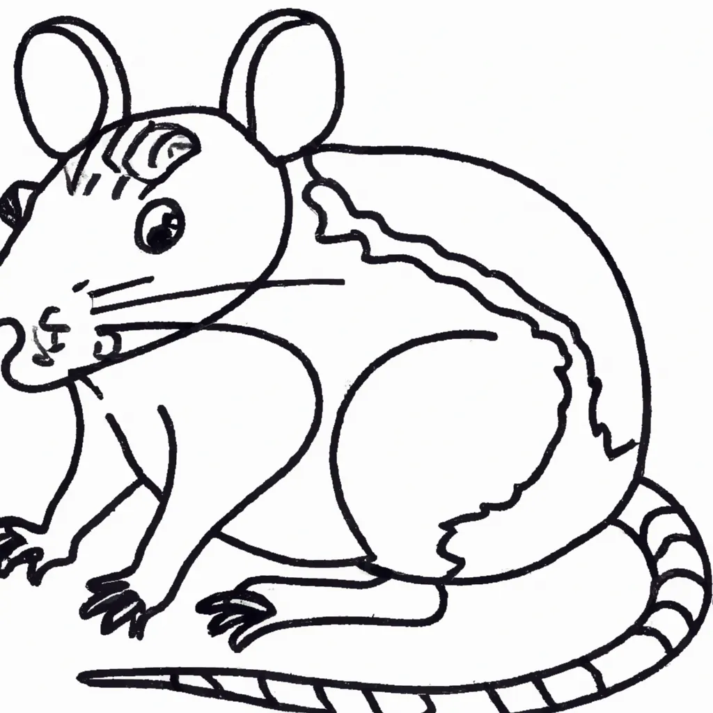 Atividade infantil de desenhos de rato