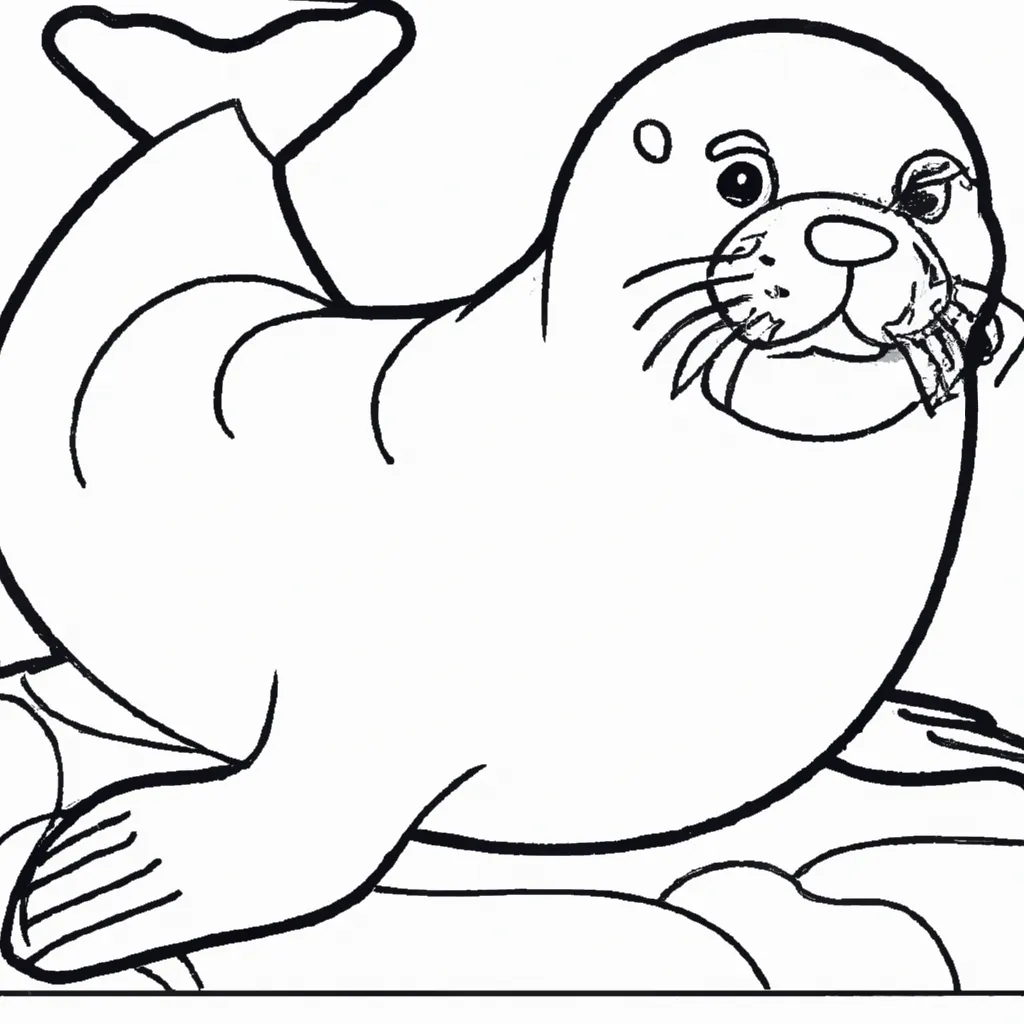Atividade infantil de desenhos foca