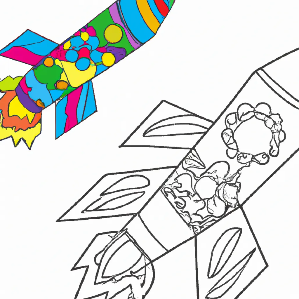 Atividade infantil de desenhos foguete viagem espaco infinito