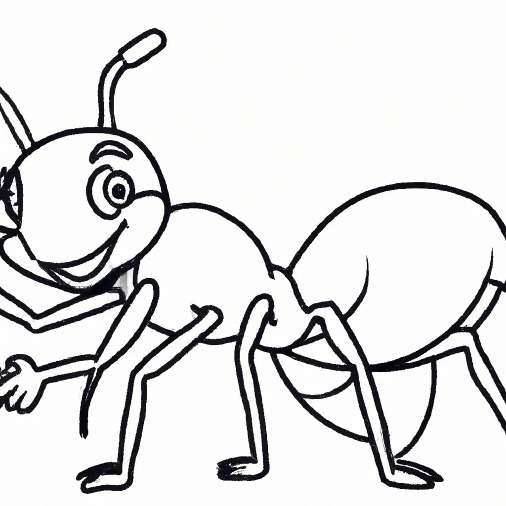 Atividade infantil de desenhos formiga