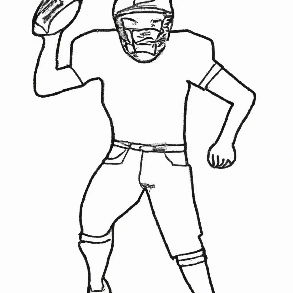 Atividade infantil de desenhos futebol americano