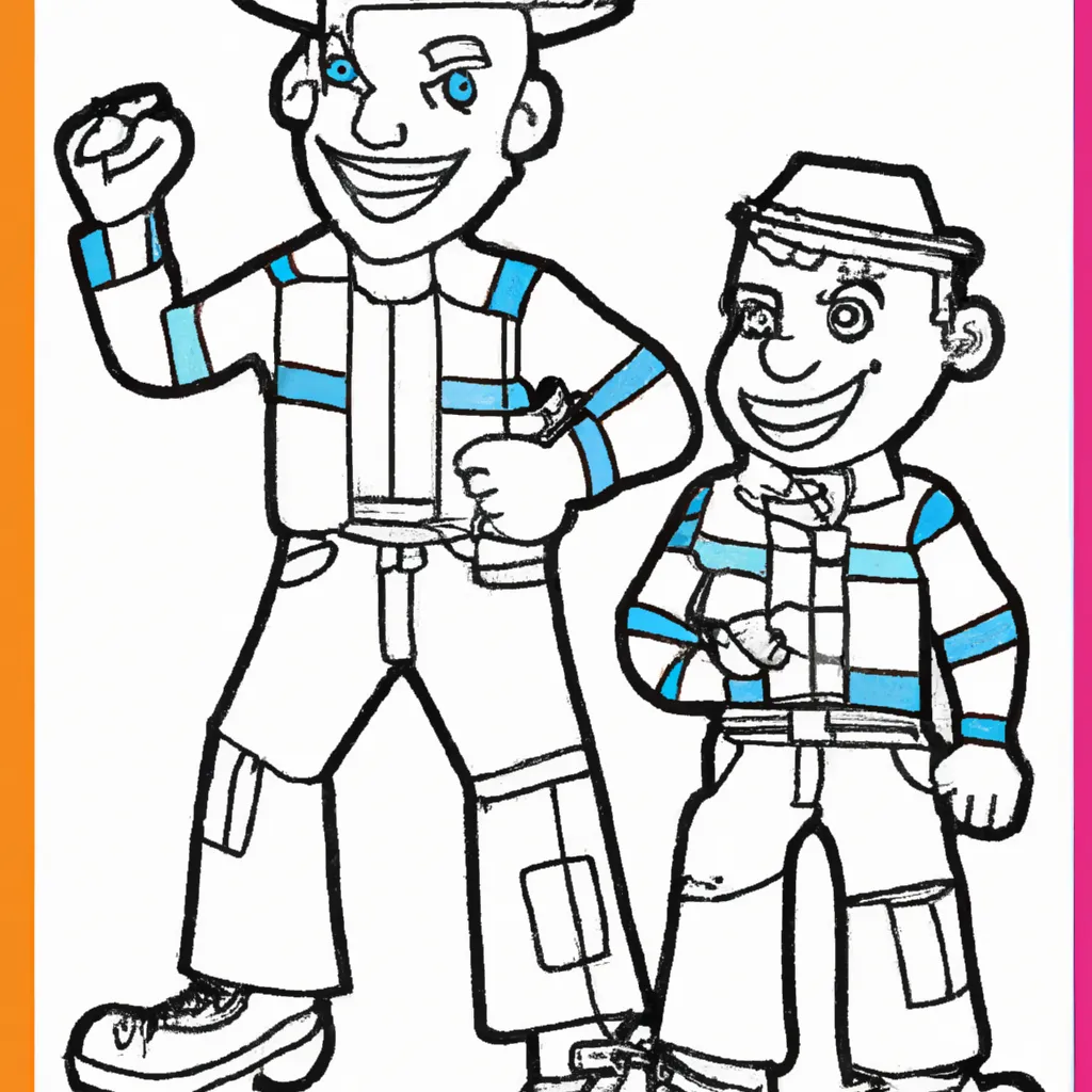 Atividade infantil de desenhos homens