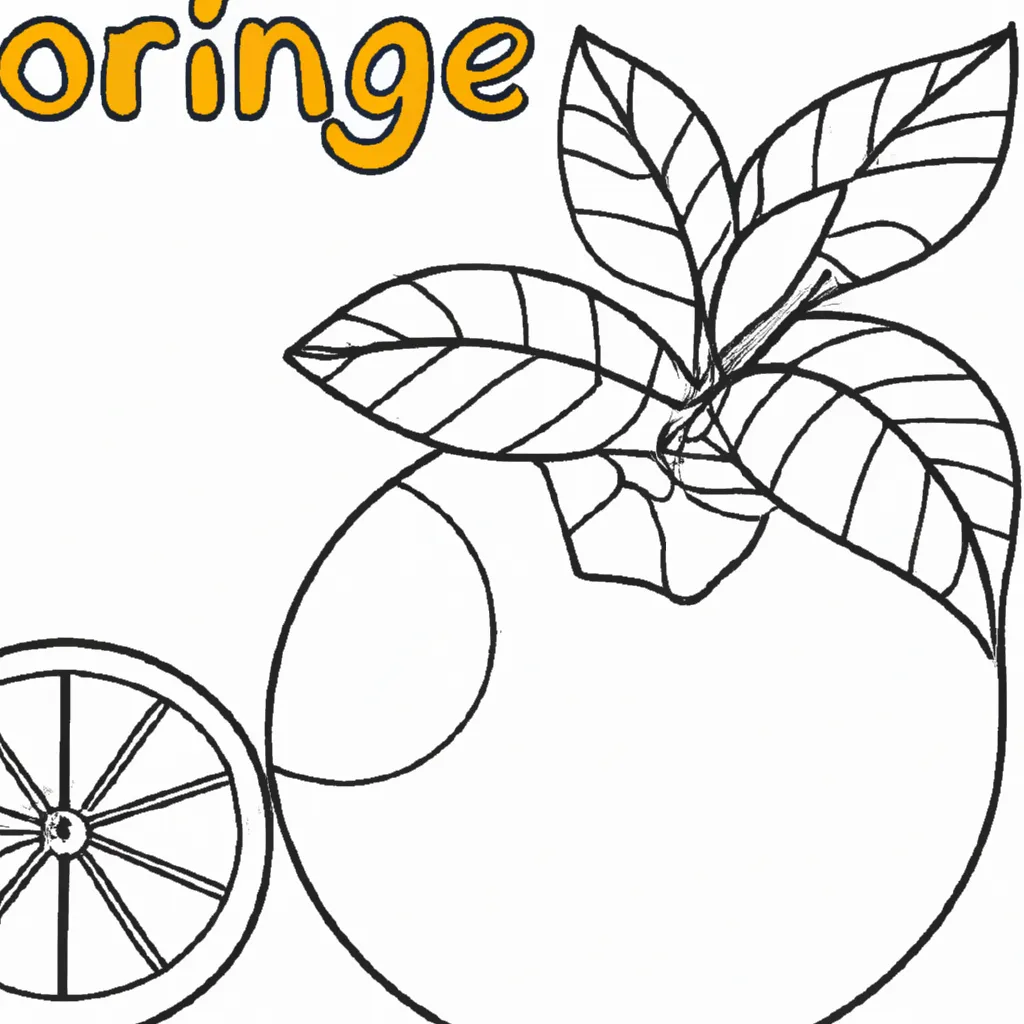 Atividade infantil de desenhos laranja