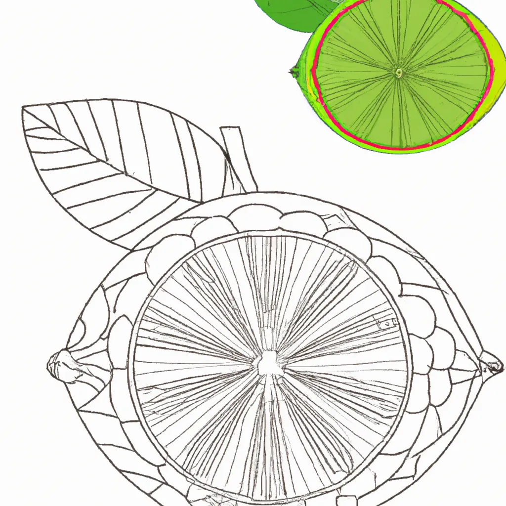 Atividade infantil de desenhos limao