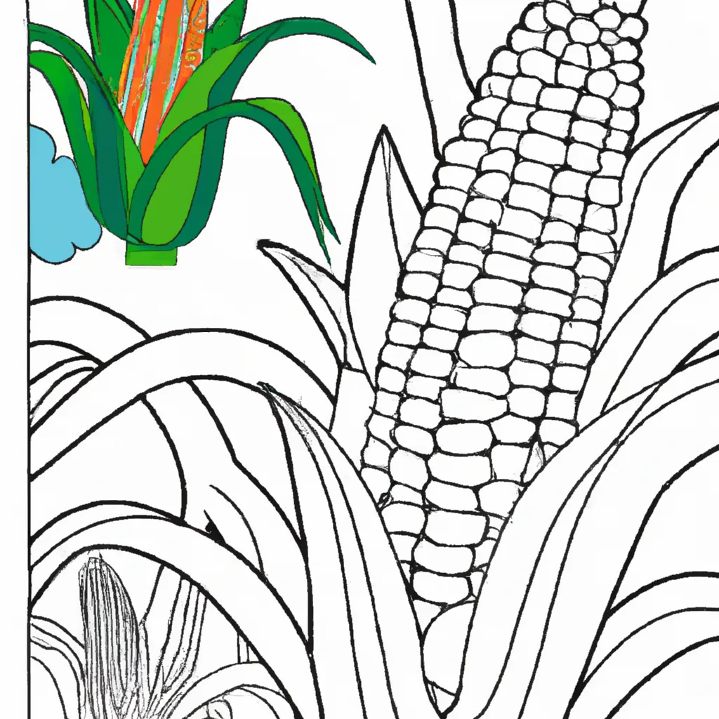 Atividade infantil de desenhos milho