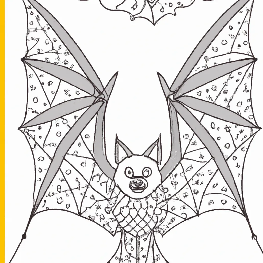 Atividade infantil de desenhos morcego