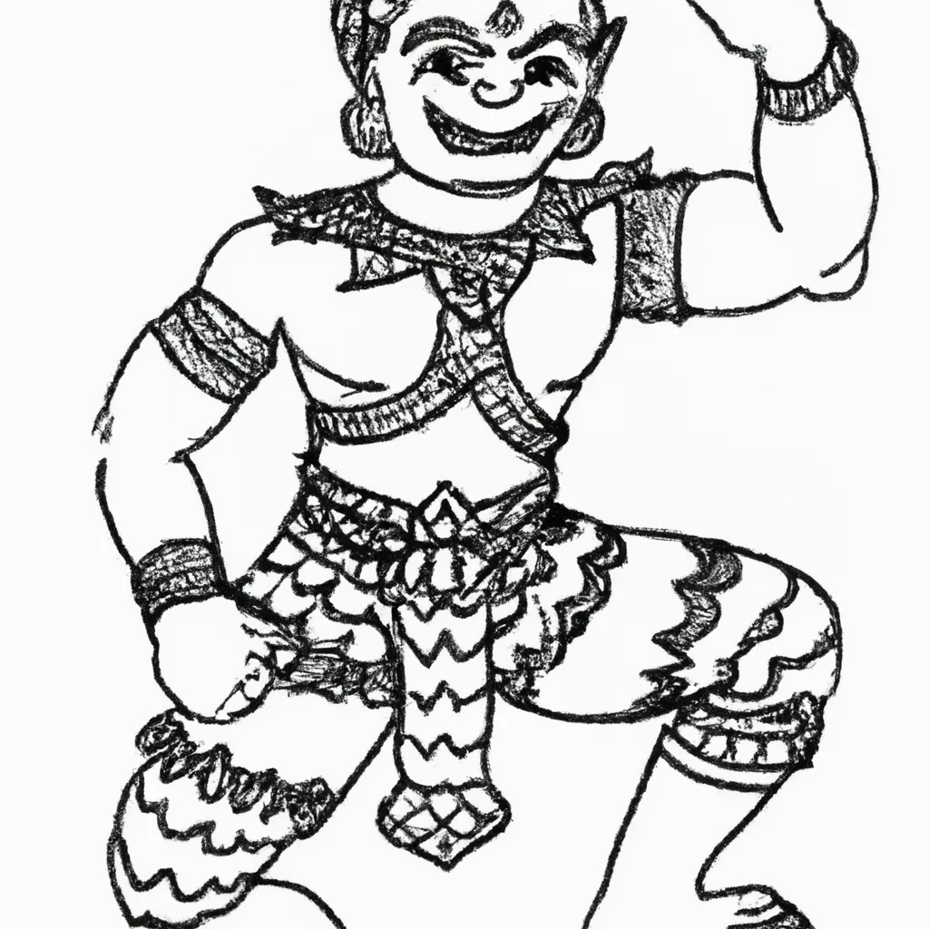 Atividade infantil de desenhos muay thay