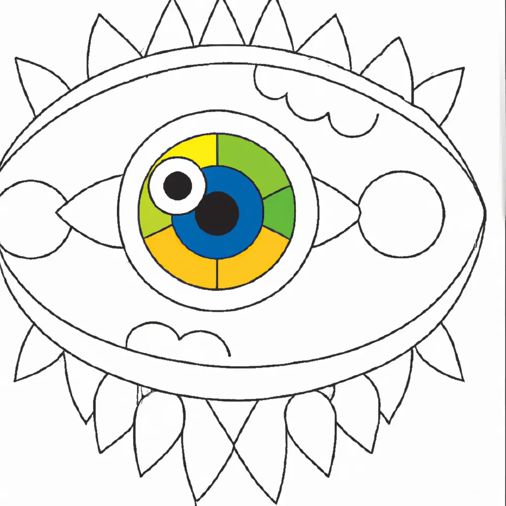 Atividade infantil de desenhos olho arte criativa inspiracao