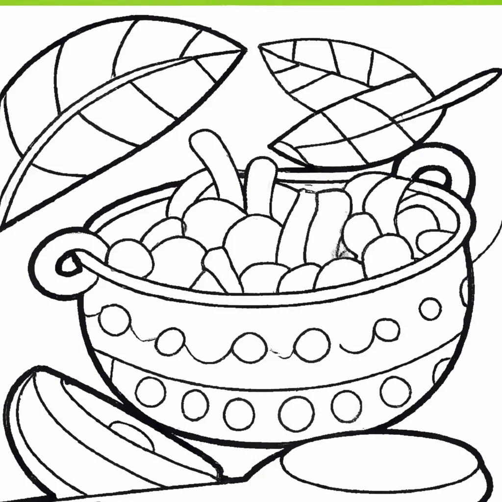 Diversão Garantida: Desenho de Panela para Colorir! Atividade infantil de desenhos pintura pano panela arte