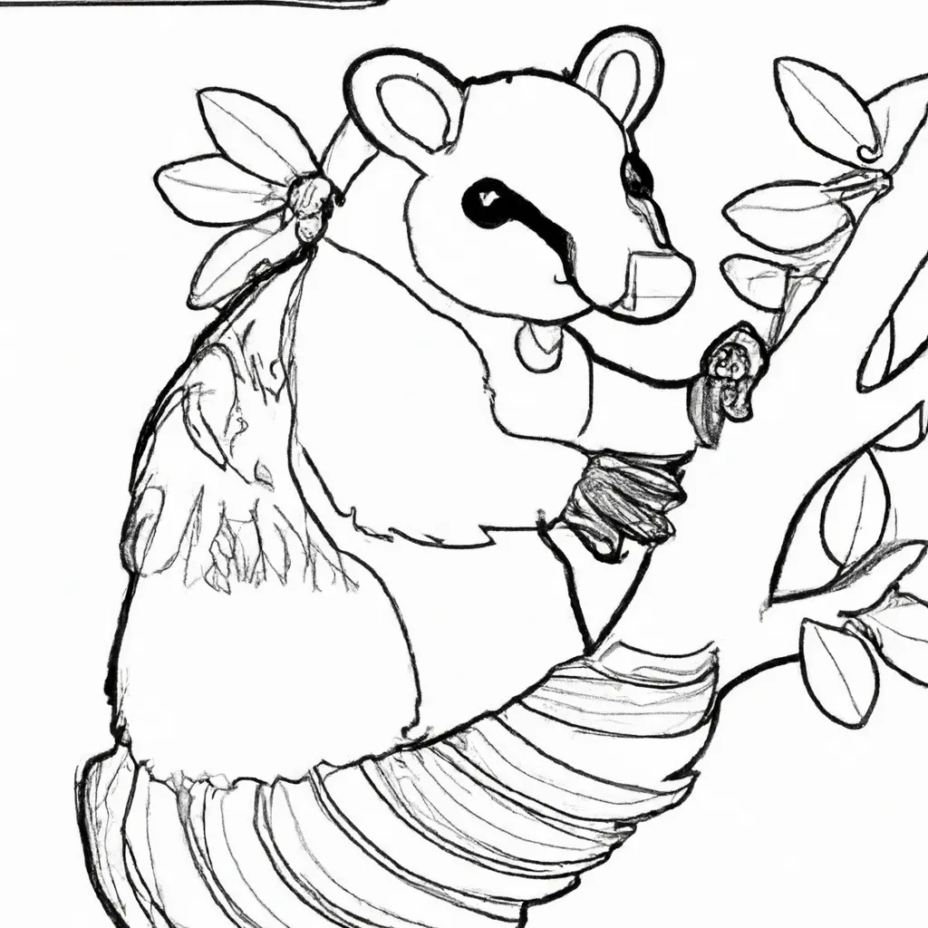 Atividade infantil de desenhos quati arte animal