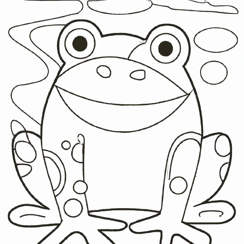 Atividade infantil de desenhos sapo arte fantasia criativa