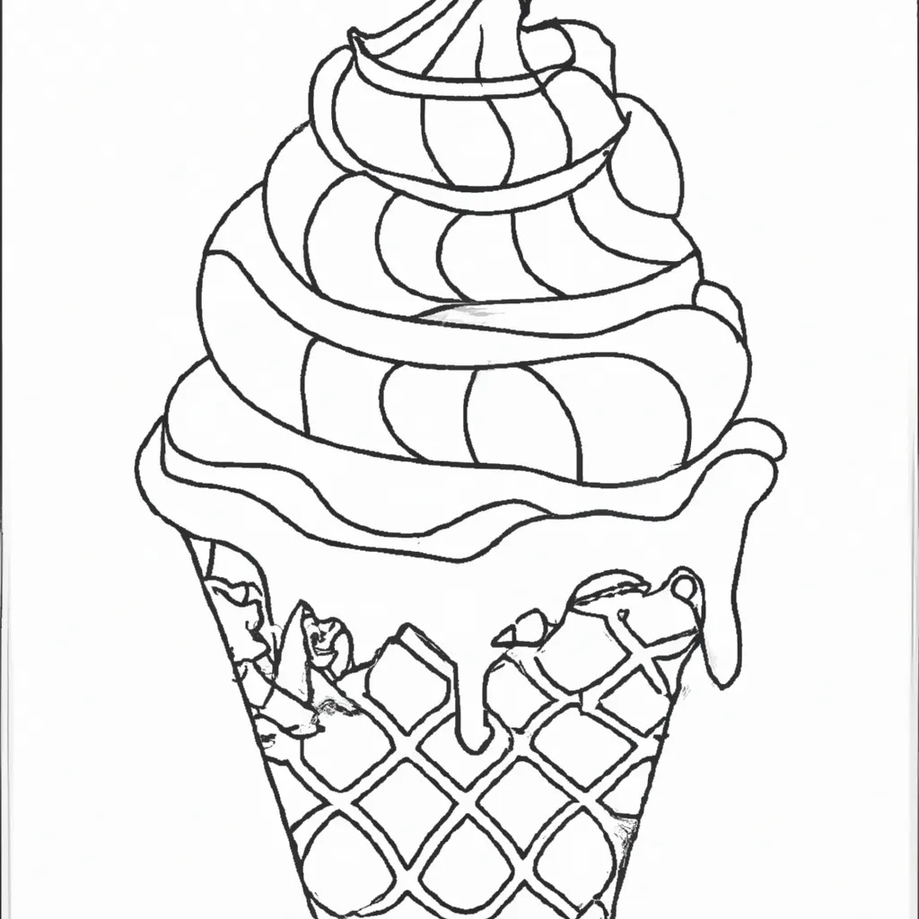 Atividade infantil de desenhos sorvete delicias verao