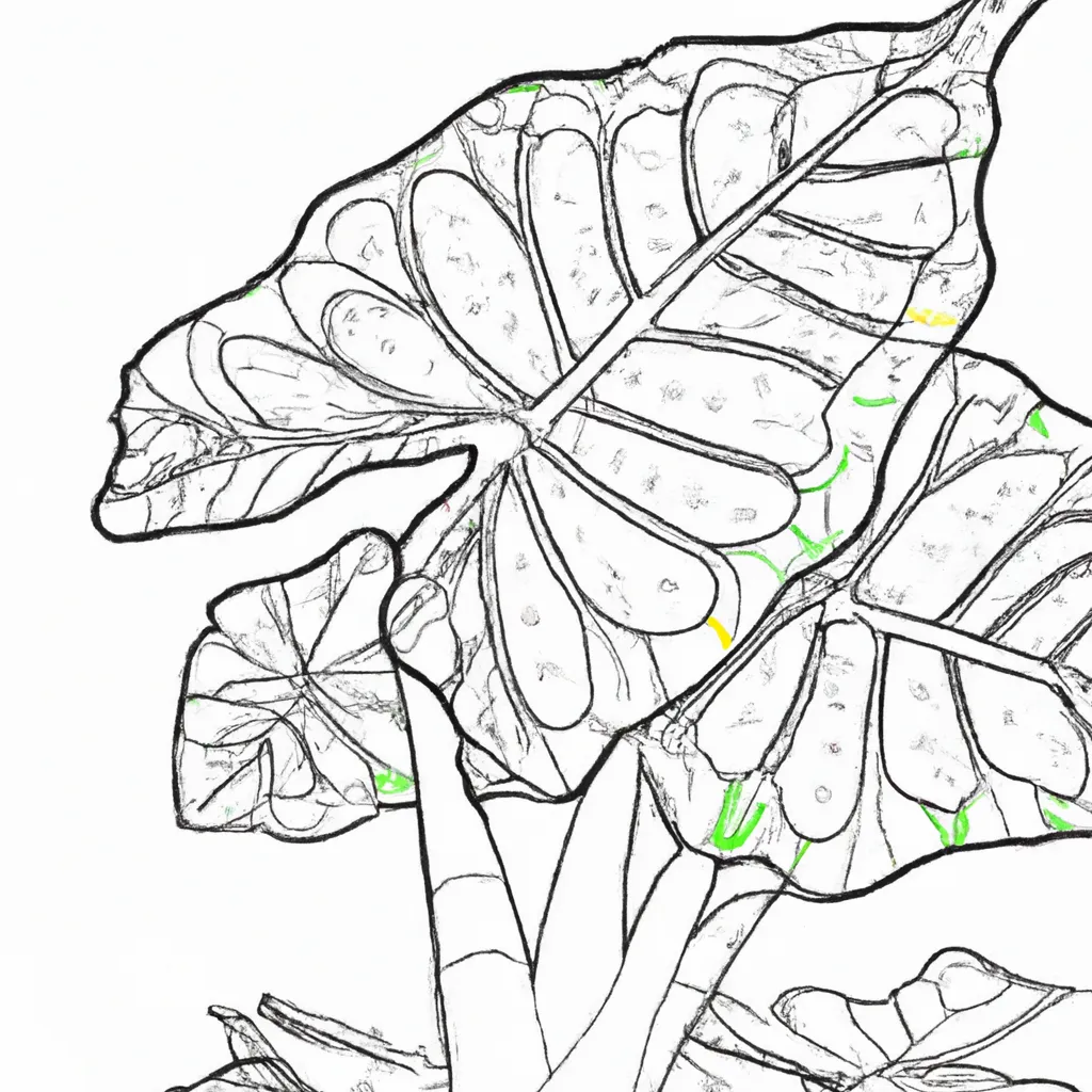 Atividade infantil de desenhos taioba