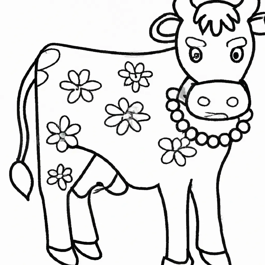 Colorir é Divertido! Desenhe Uma Vaca e Se Divirta! Atividade infantil de desenhos vaca arte infantil