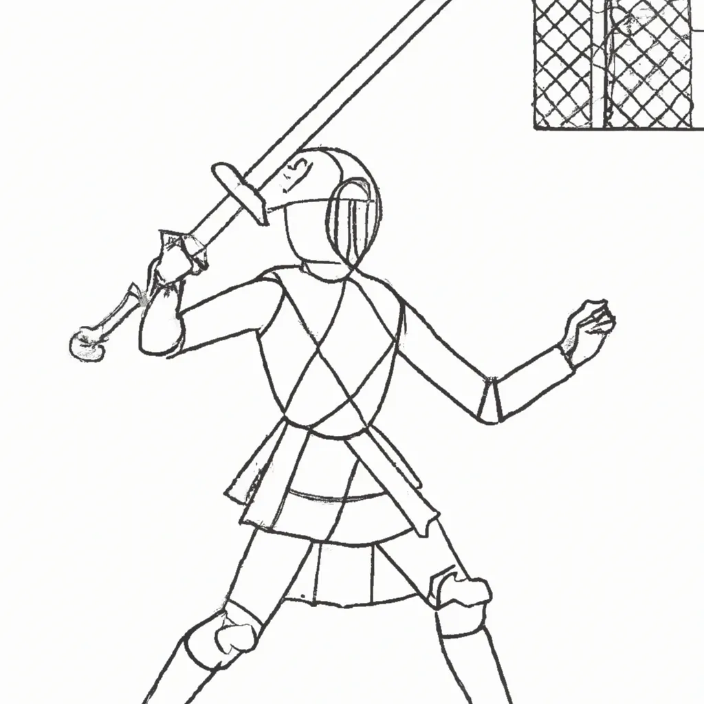Desenho desenho esgrima arte jogo esporte