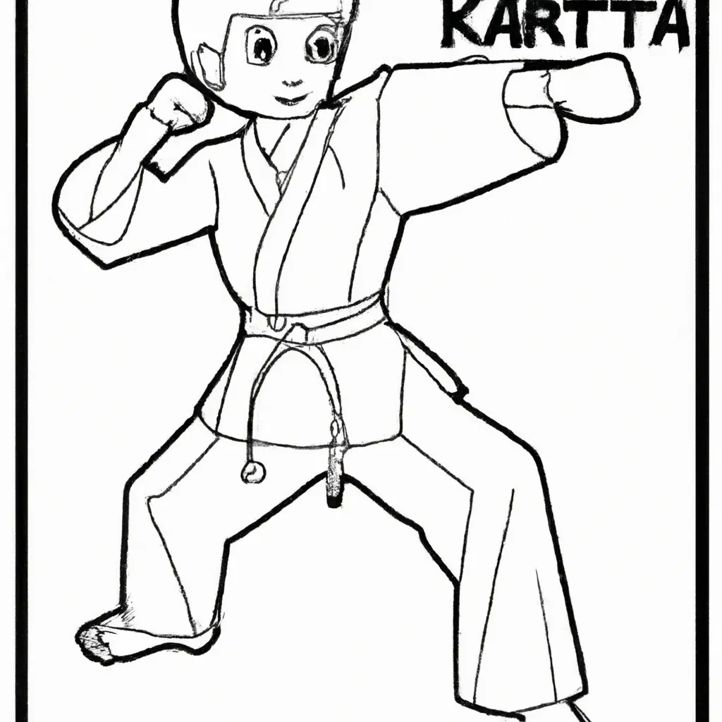 Desenho desenho karate arte marcial animacao