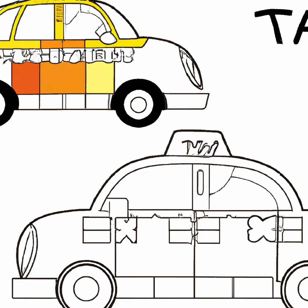 Desenho desenho taxi auto viagem carro