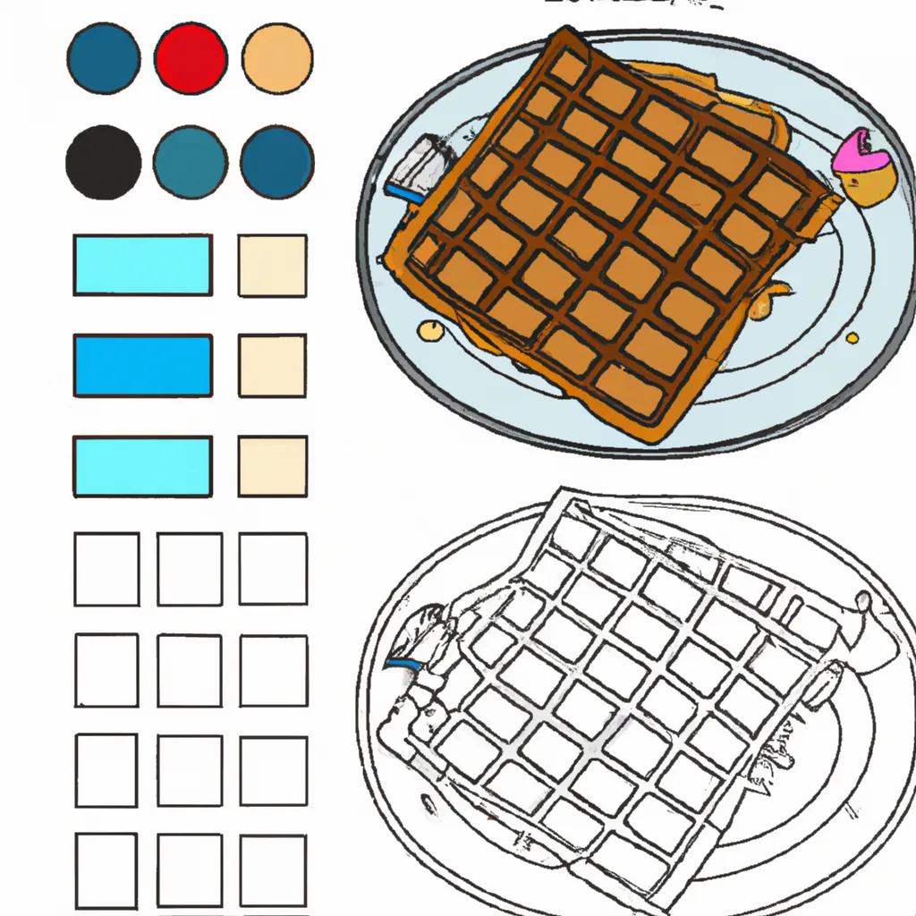 Desenho desenho waffle comida gostosa