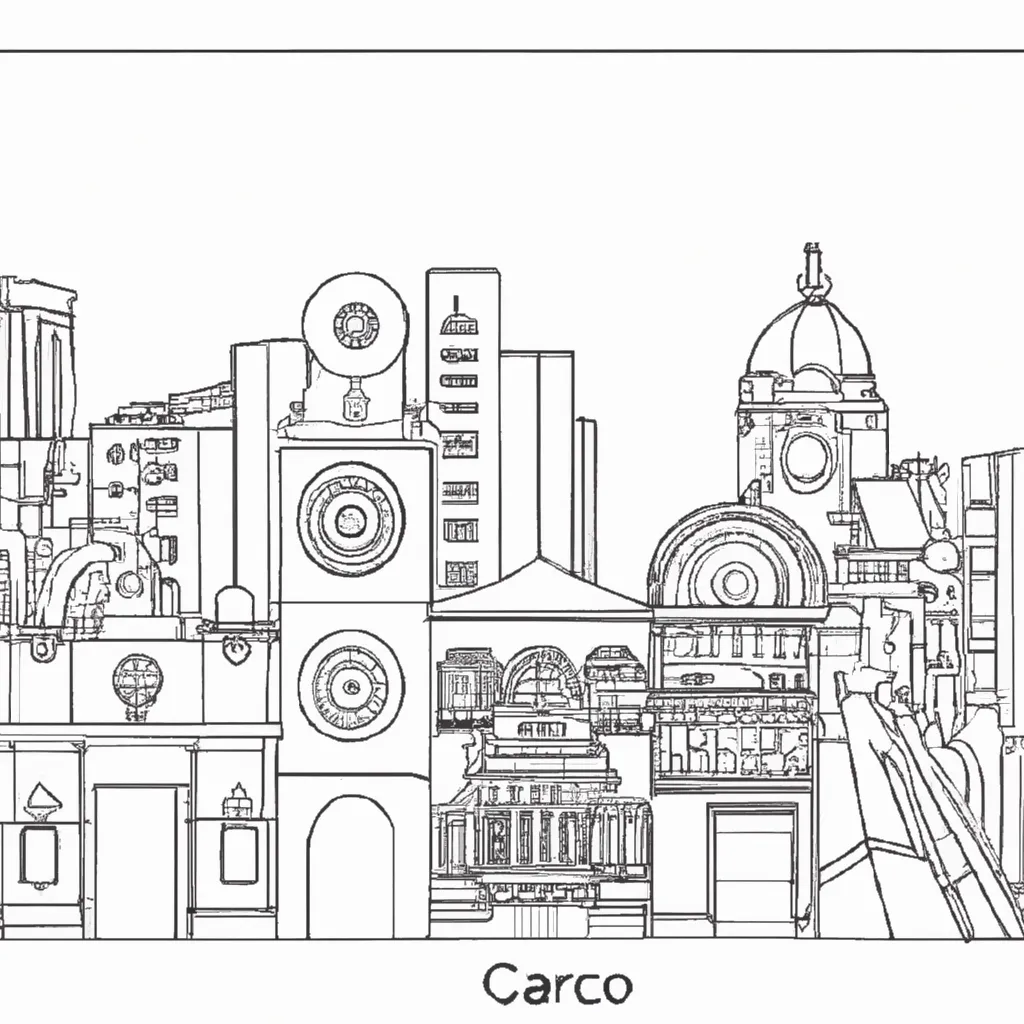 Desenho desenhos centro cidade