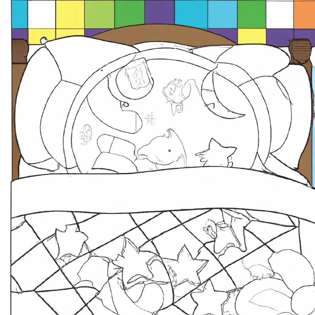 Vamos Colorir? Desenho de Cama Divertido e Criativo! Desenho desenhos de cama criativos