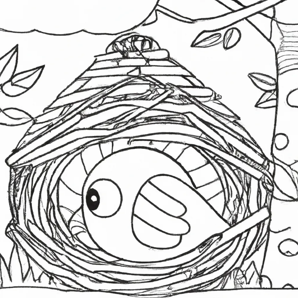 Desenho desenhos de ninhos