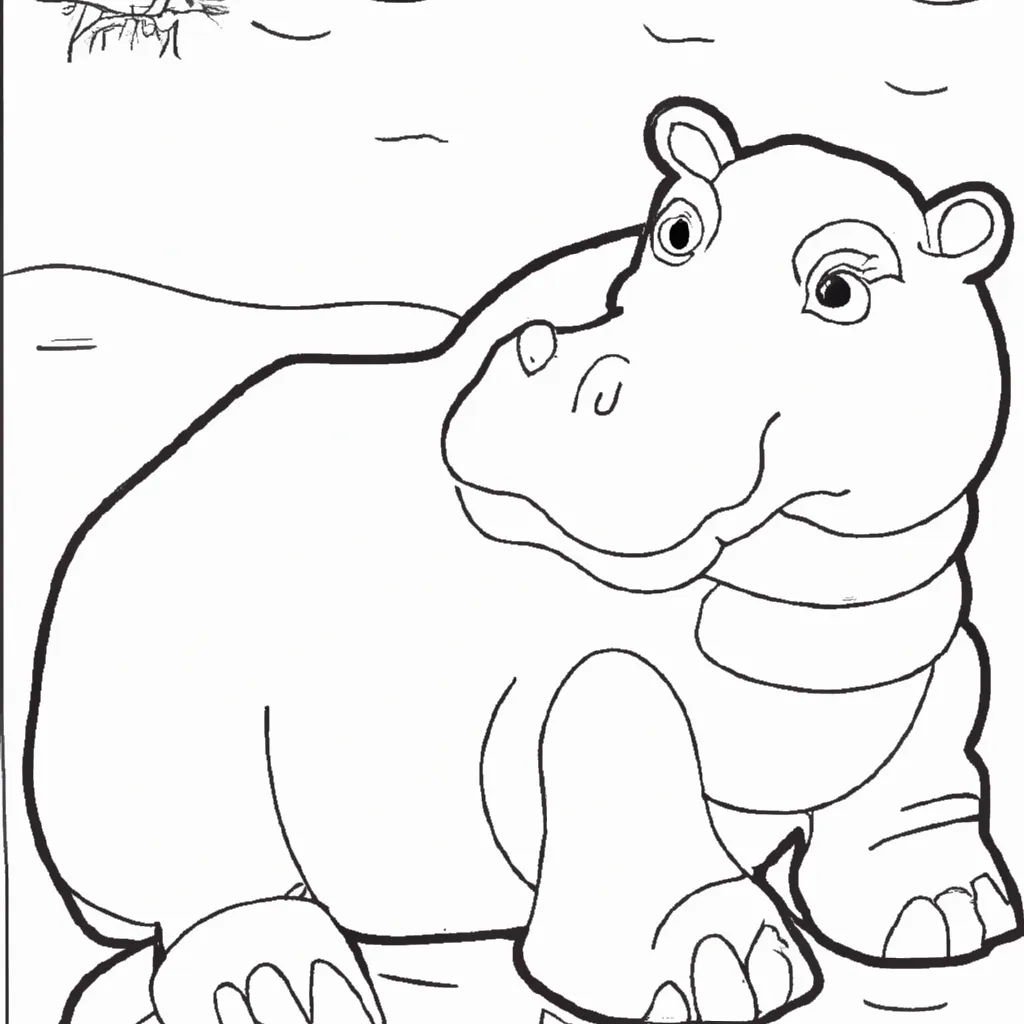 Desenho desenhos hipopotamo