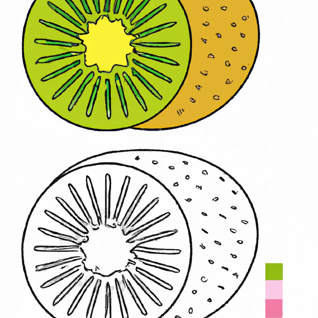 Desenho desenhos kiwi coloridos