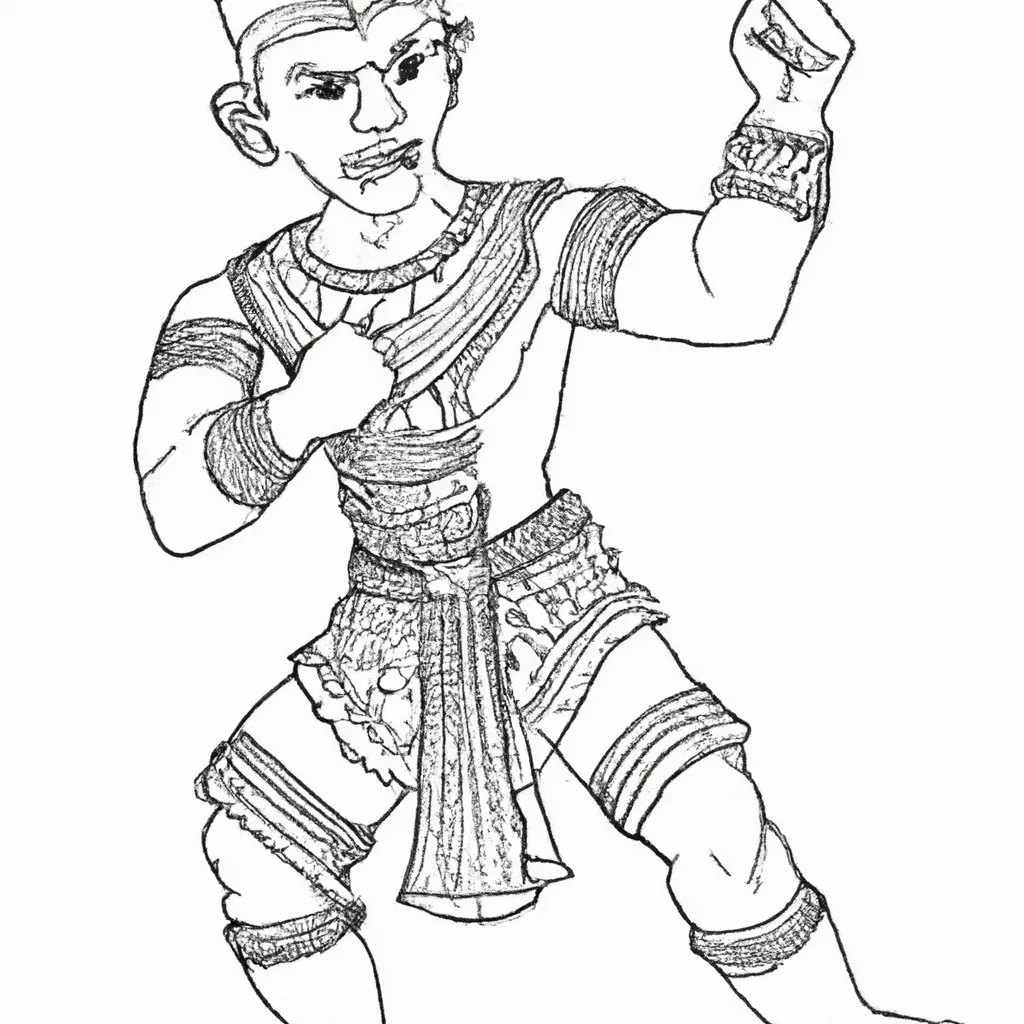 Desenho desenhos muay thay