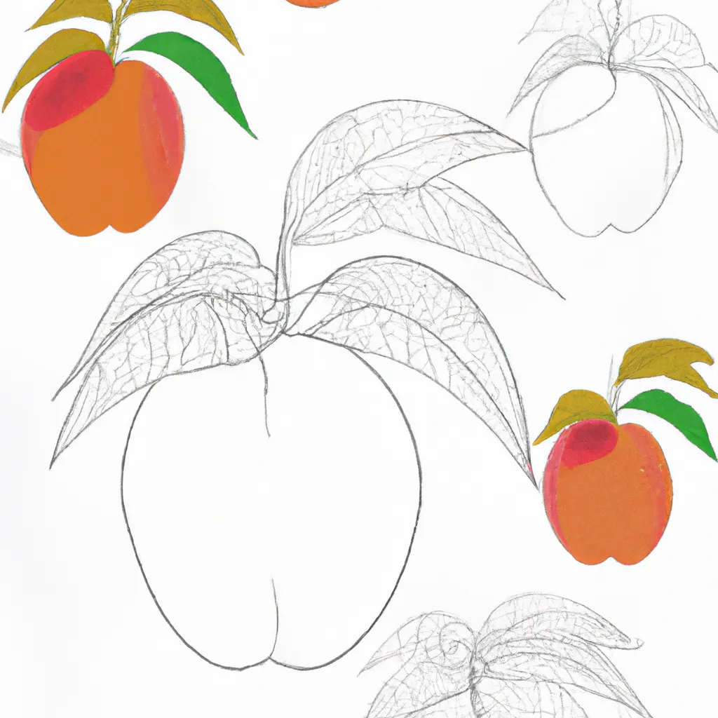 Desenho desenhos pessego
