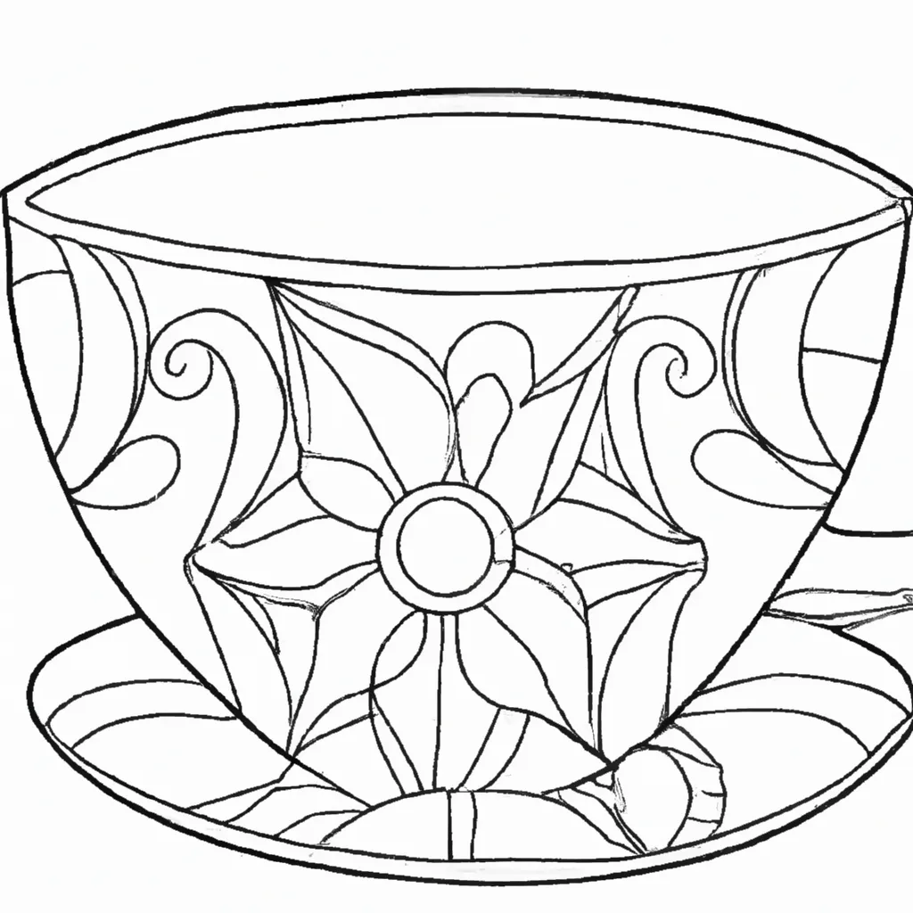 Desenho desenhos xicara cafe copo ceramica