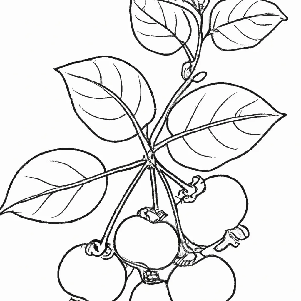 Desenho para colorir desenho acerola criativo divertido colorido