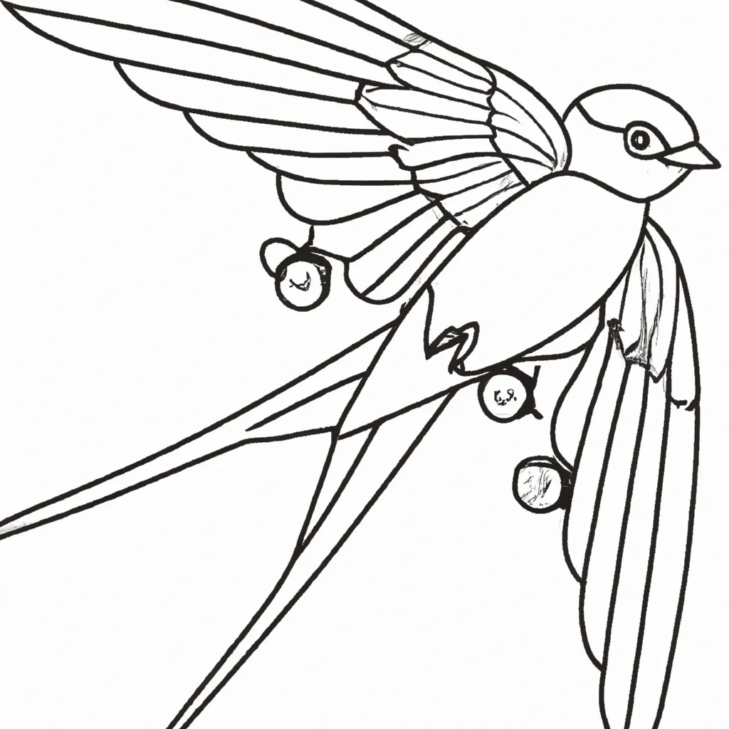 Desenho para colorir desenho andorinha