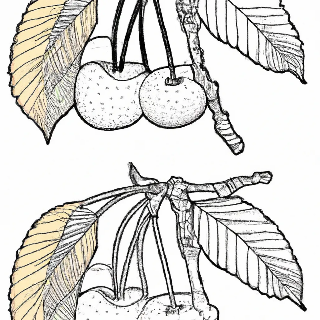 Desenho para colorir desenho cereja frutas arte diversao