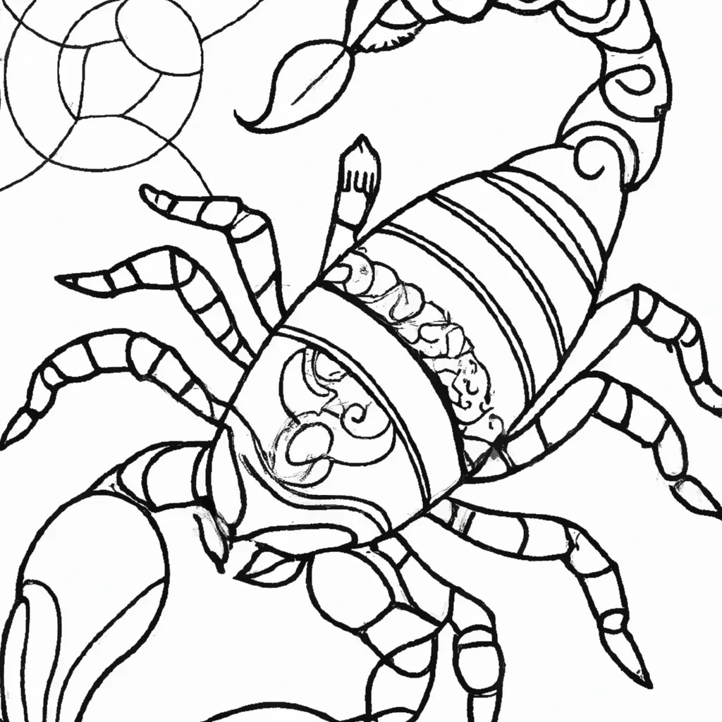 Desenho para colorir desenho escorpiao