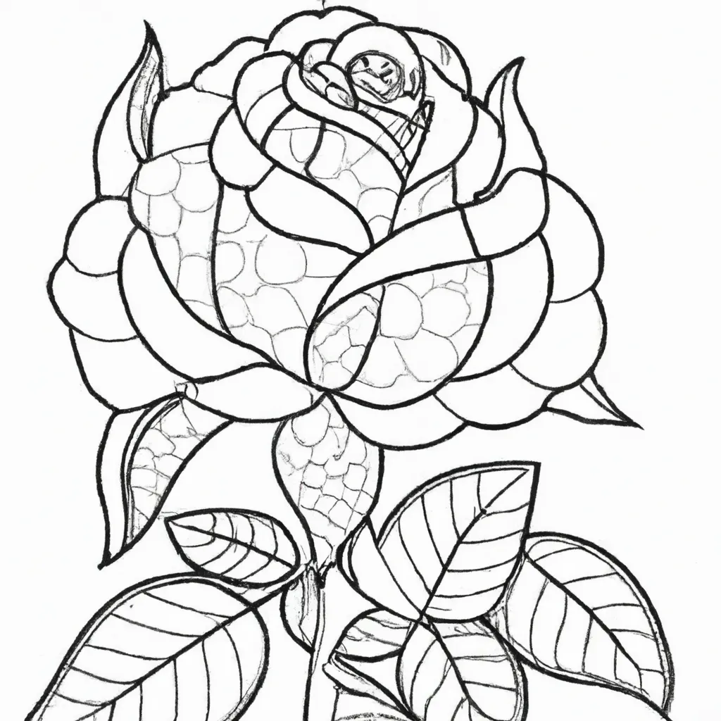 Desenho para colorir desenho rosa flor arte linda