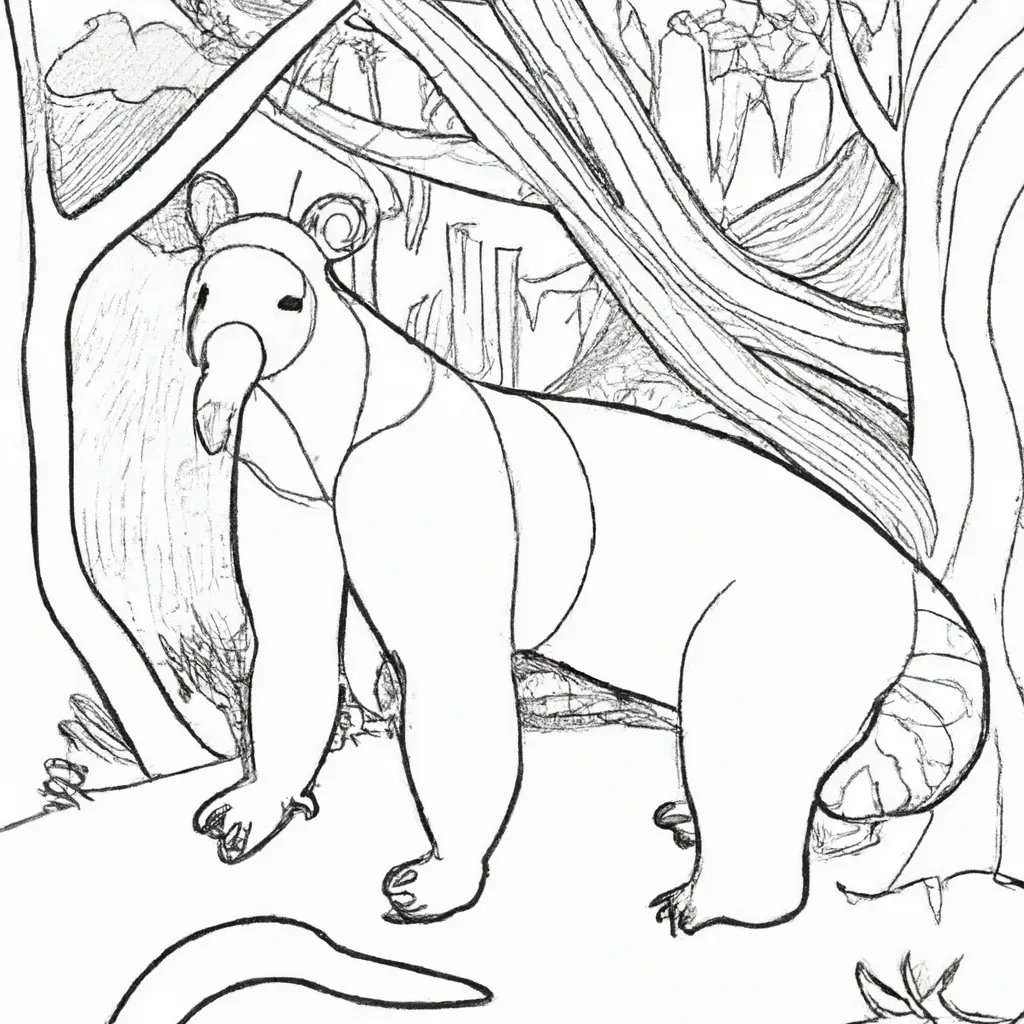 Desenho para colorir desenho tamandua pt br