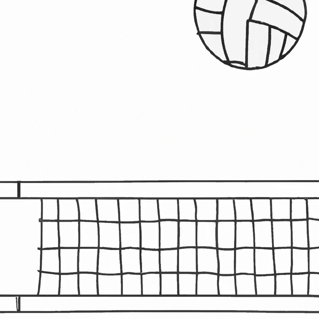 Desenho para colorir desenho voley esporte quadra brincar