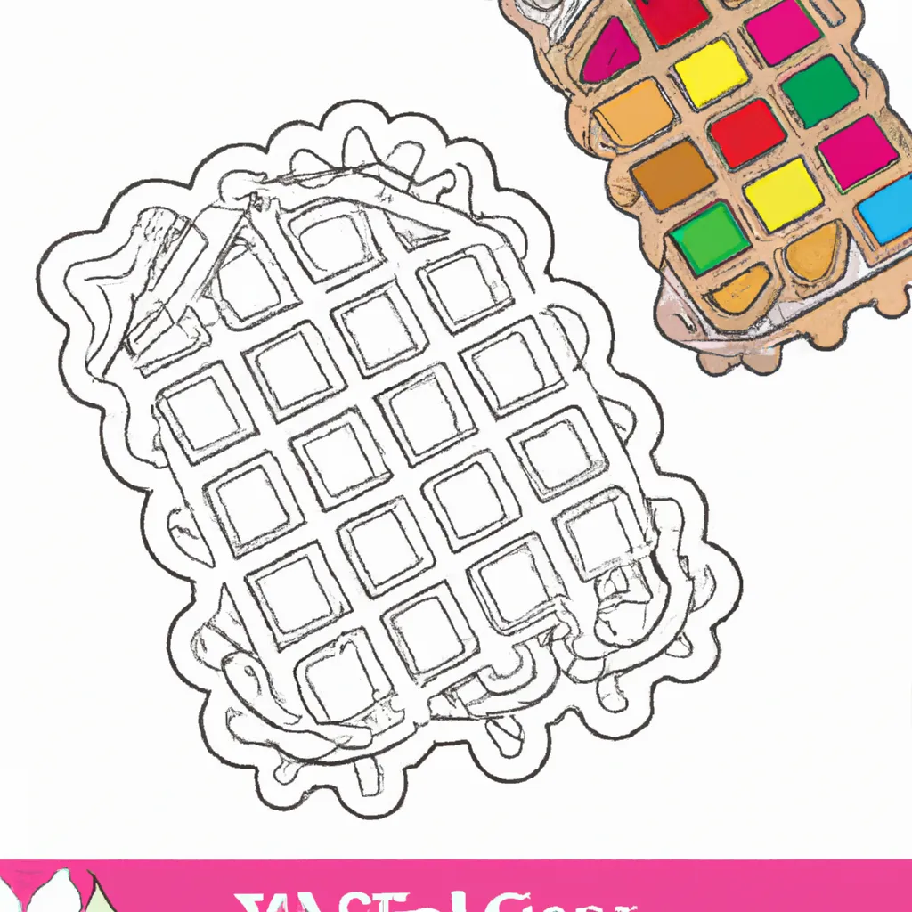Desenho para colorir desenho waffle comida gostosa