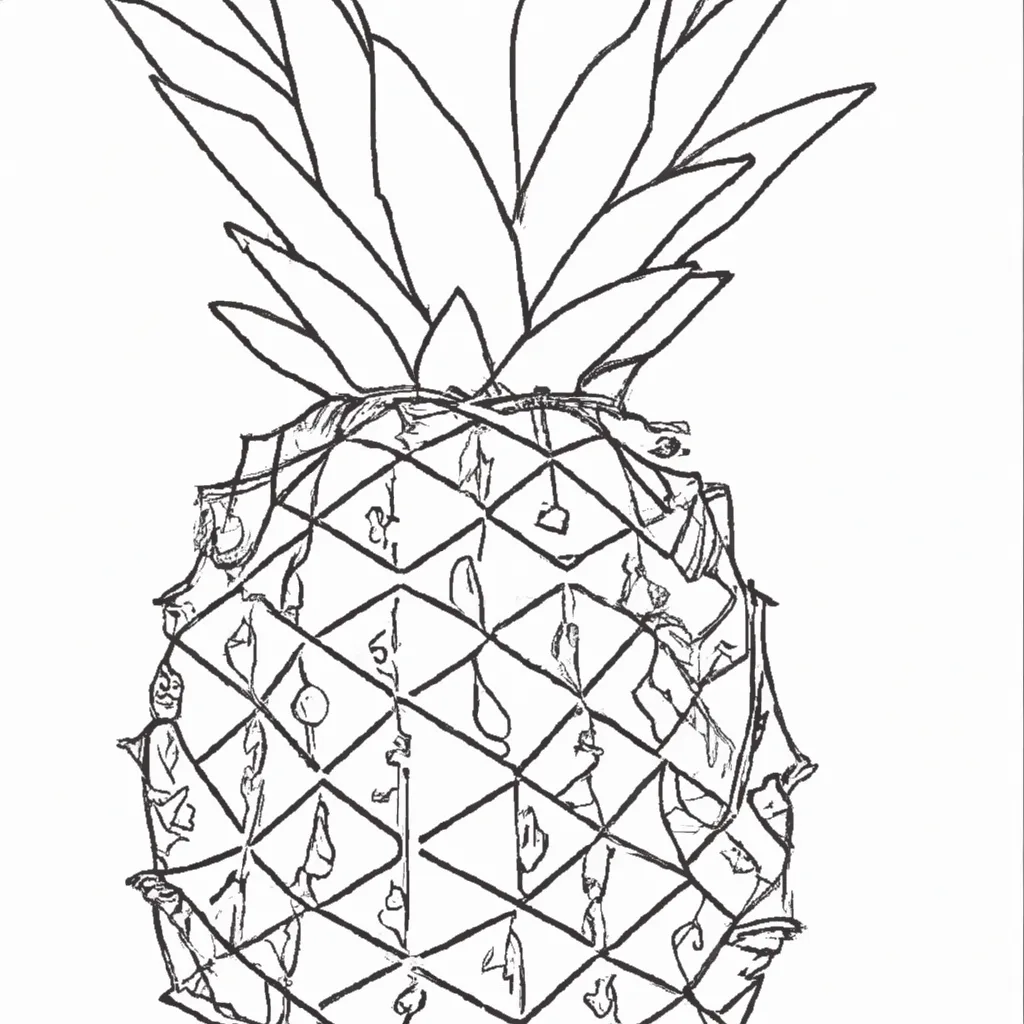 Desenho para colorir desenhos abacaxi divertidos
